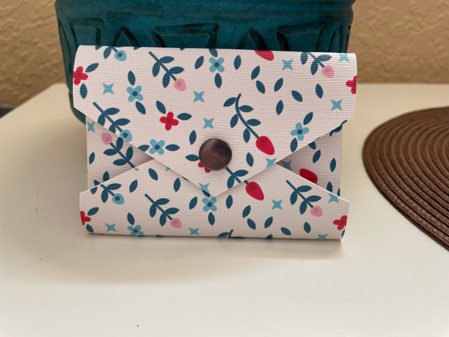 Handmade Floral Envelope Style Gift Card/ Business Card Holder