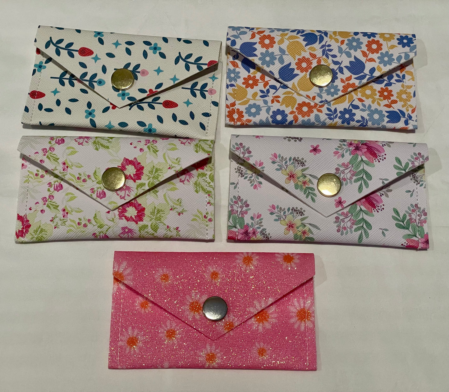Handmade Floral Fold-Close Style Gift Card/ Business Card Holder