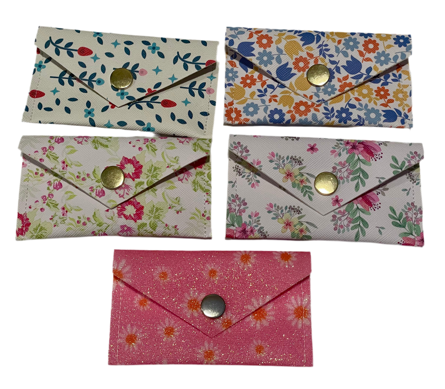 Handmade Floral Fold-Close Style Gift Card/ Business Card Holder
