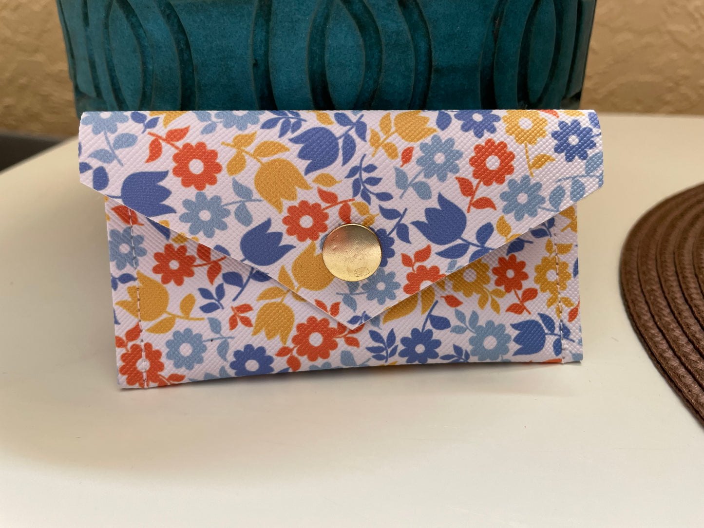Handmade Floral Fold-Close Style Gift Card/ Business Card Holder