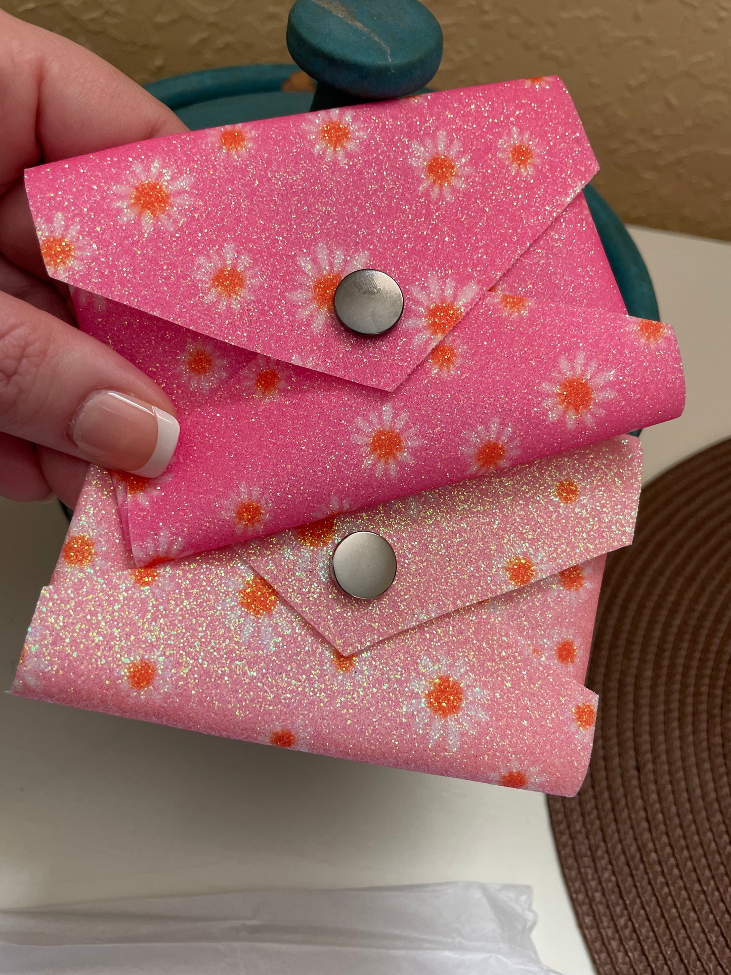 Handmade Floral Envelope Style Gift Card/ Business Card Holder