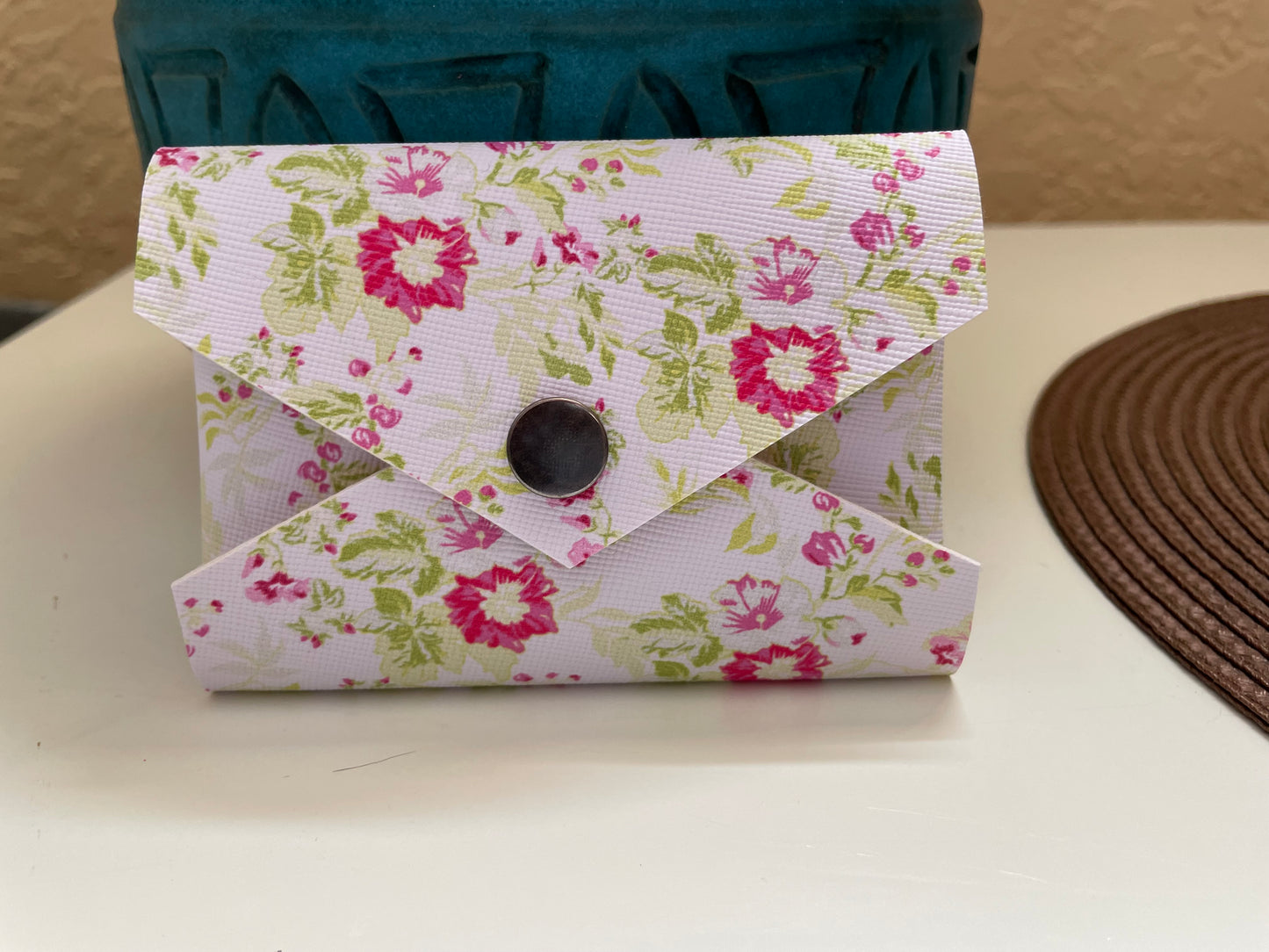 Handmade Floral Envelope Style Gift Card/ Business Card Holder