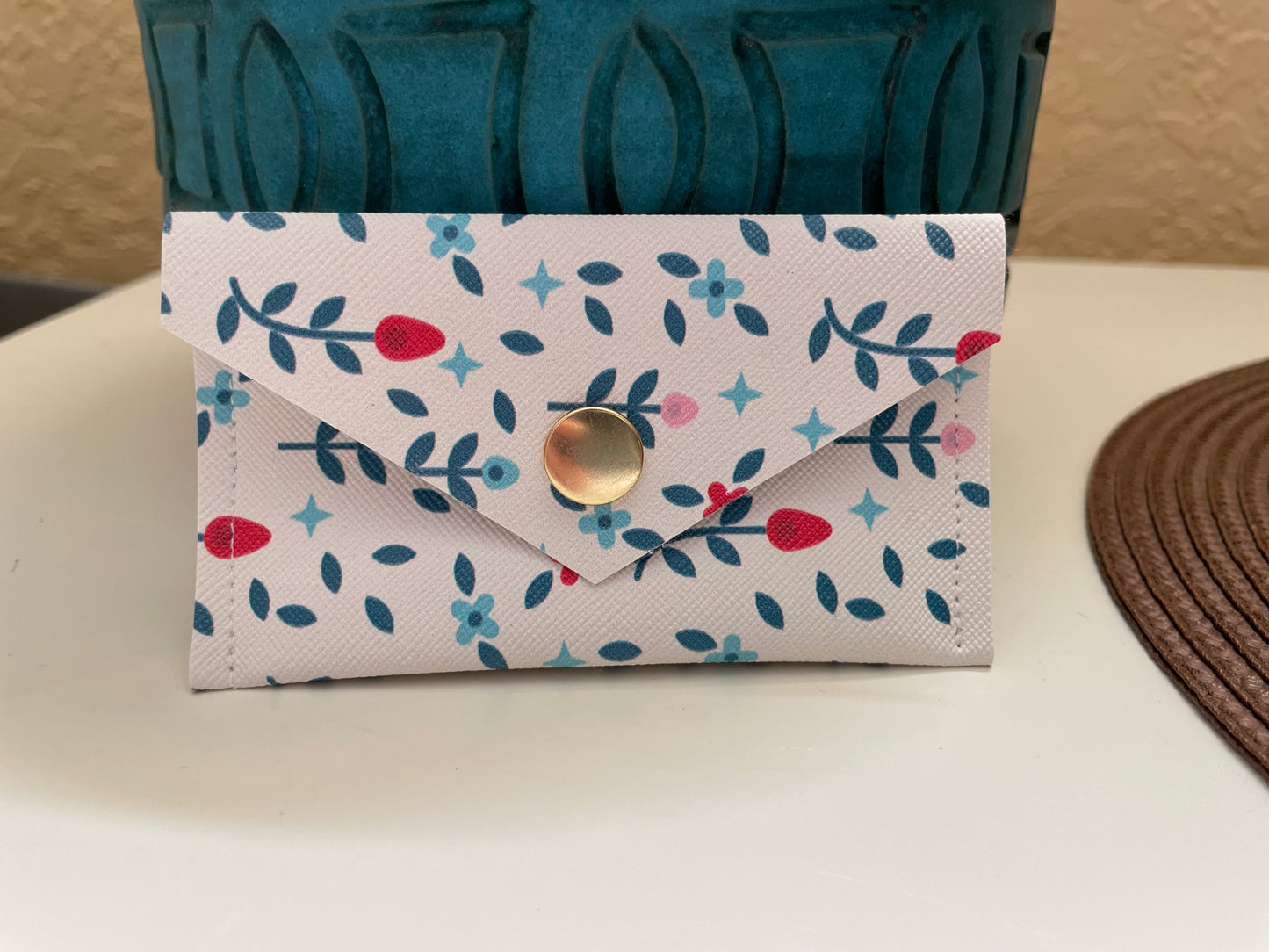 Handmade Floral Fold-Close Style Gift Card/ Business Card Holder