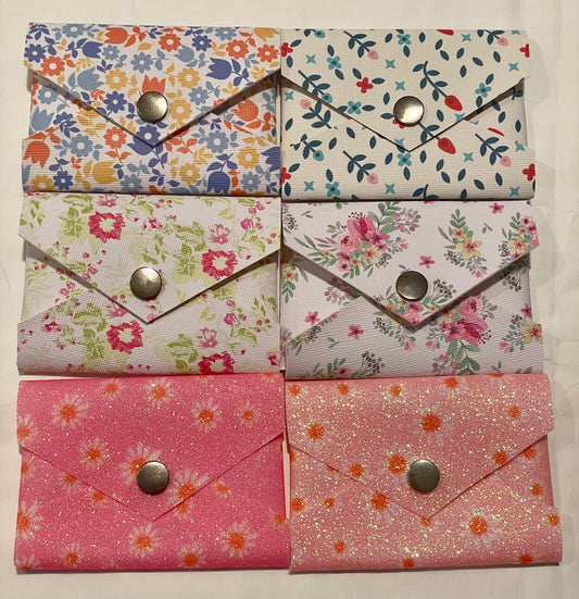 Handmade Floral Envelope Style Gift Card/ Business Card Holder