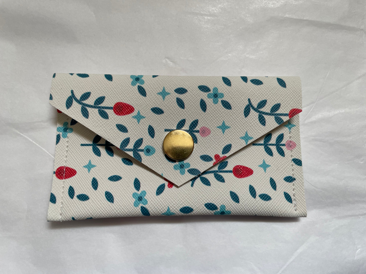Handmade Floral Fold-Close Style Gift Card/ Business Card Holder
