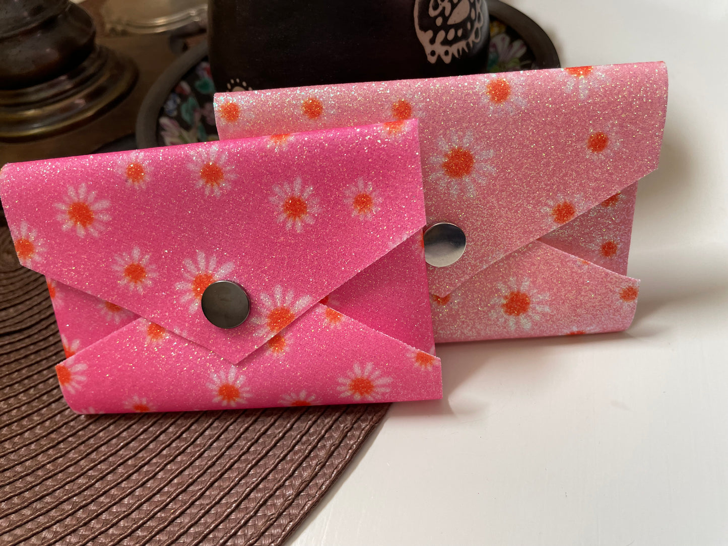 Handmade Floral Envelope Style Gift Card/ Business Card Holder
