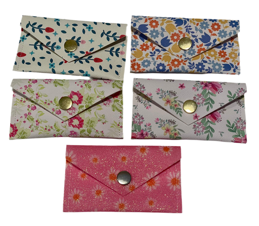 Handmade Floral Fold-Close Style Gift Card/ Business Card Holder